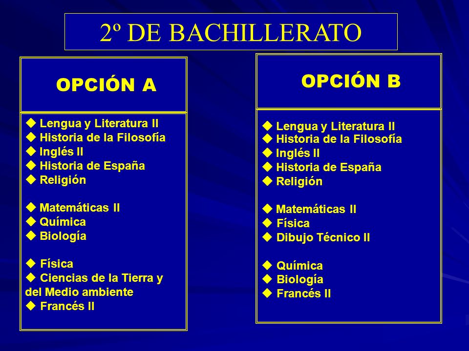 2º DE BACHILLERATO OPCIÓN A OPCIÓN B  Lengua y Literatura II