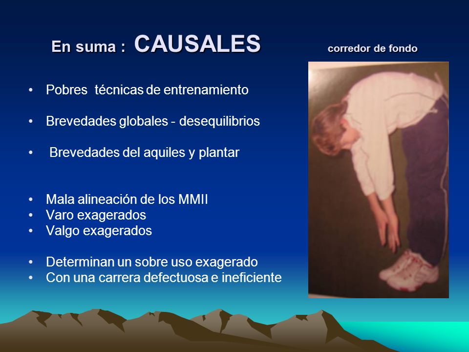 En suma : CAUSALES corredor de fondo