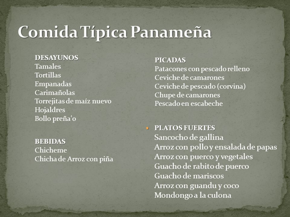 Comida Típica Panameña