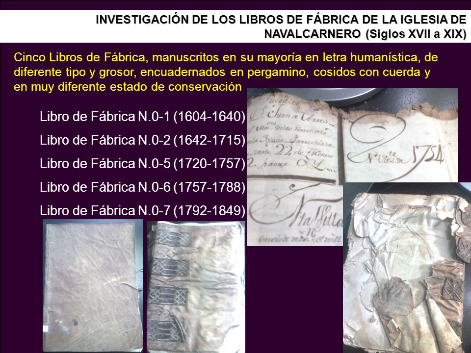 Libro de Fábrica N.0-1 ( ) Libro de Fábrica N.0-2 ( )