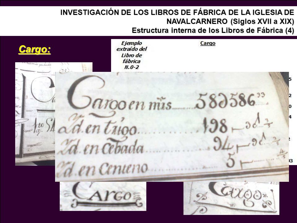 INVESTIGACIÓN DE LOS LIBROS DE FÁBRICA DE LA IGLESIA DE NAVALCARNERO (Siglos XVII a XIX)