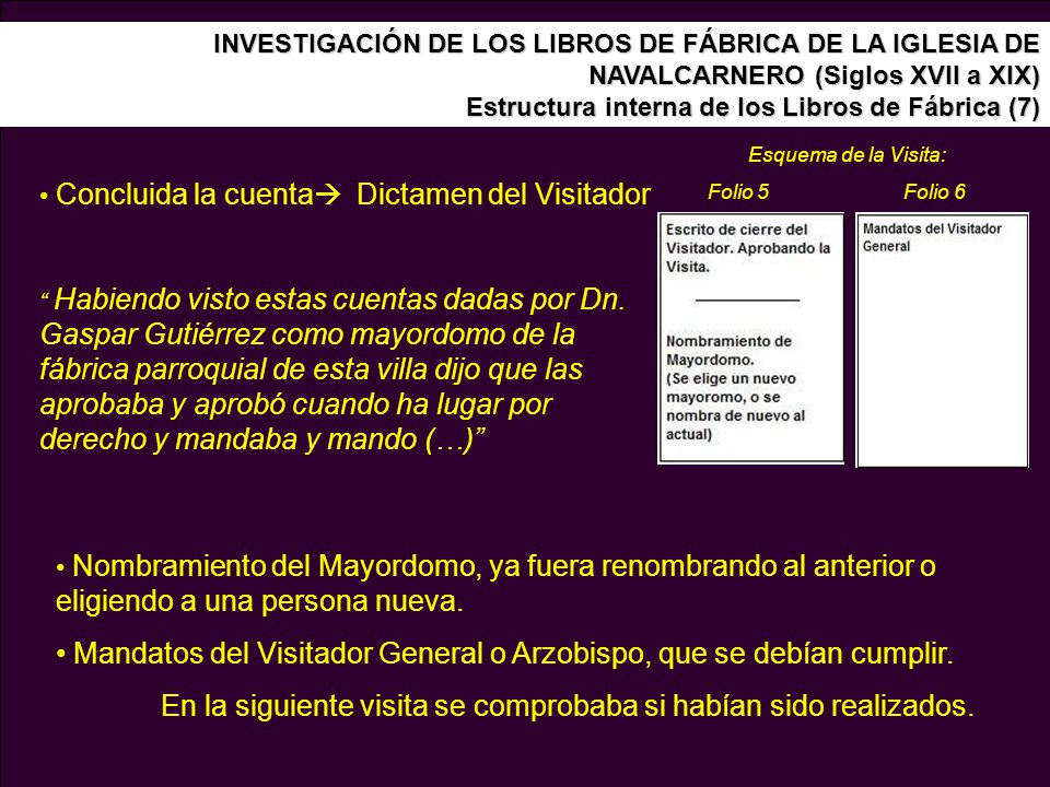Mandatos del Visitador General o Arzobispo, que se debían cumplir.