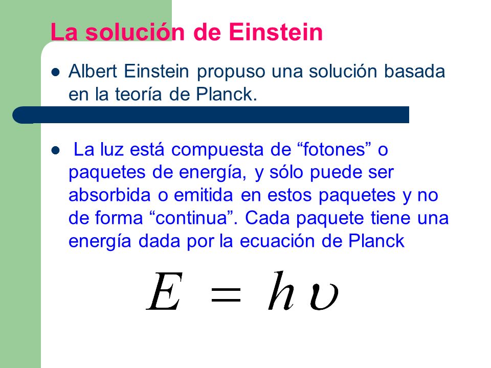 La solución de Einstein