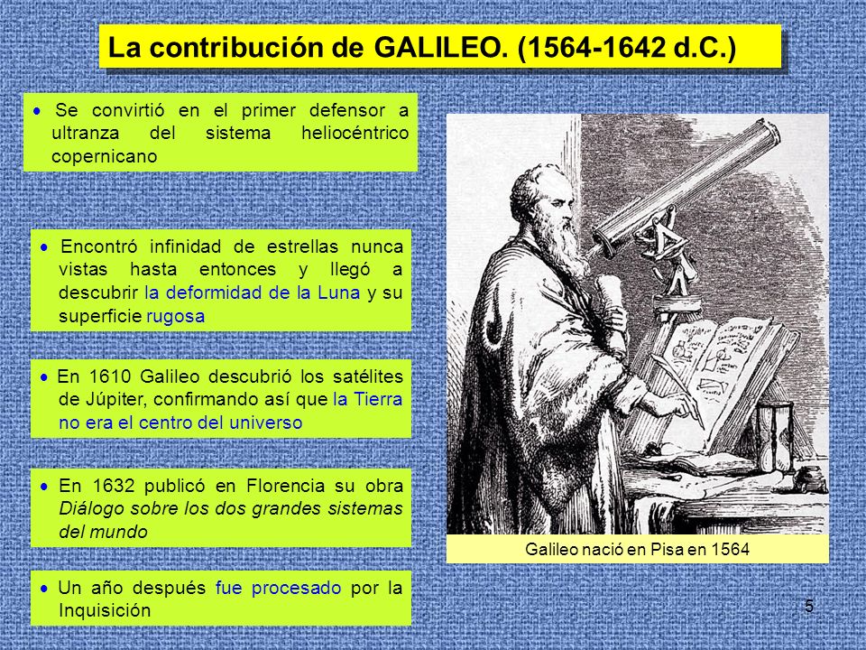 Galileo nació en Pisa en 1564