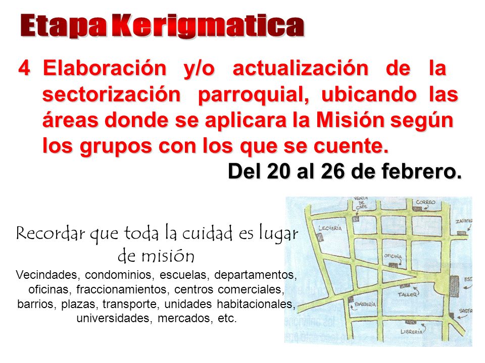 Recordar que toda la cuidad es lugar de misión