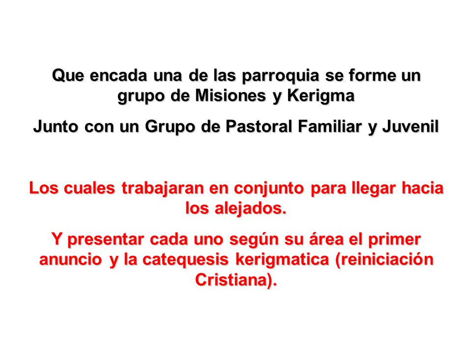 Junto con un Grupo de Pastoral Familiar y Juvenil
