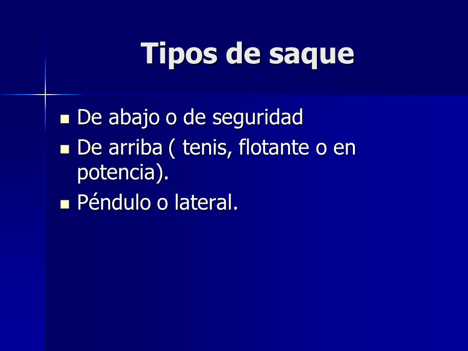 Tipos de saque De abajo o de seguridad
