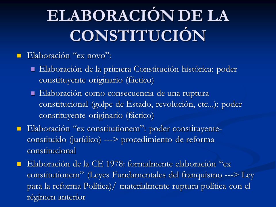 ELABORACIÓN DE LA CONSTITUCIÓN