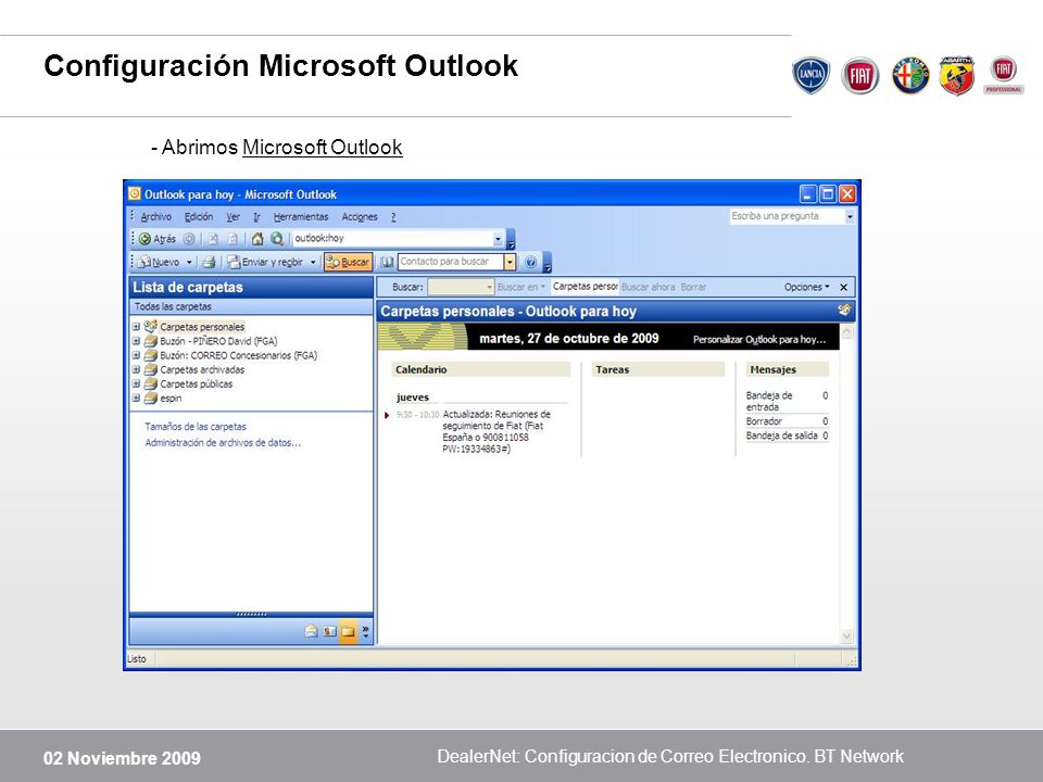 Configuración Microsoft Outlook