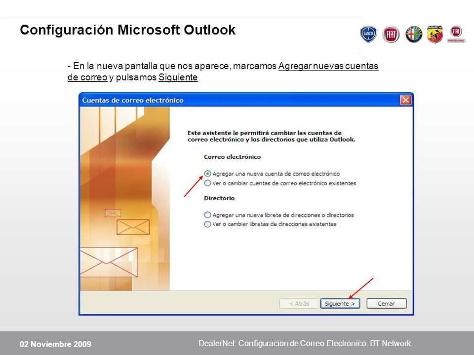Configuración Microsoft Outlook