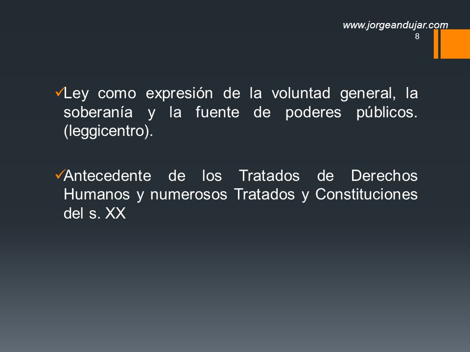 Ley como expresión de la voluntad general, la soberanía y la fuente de poderes públicos. (leggicentro).