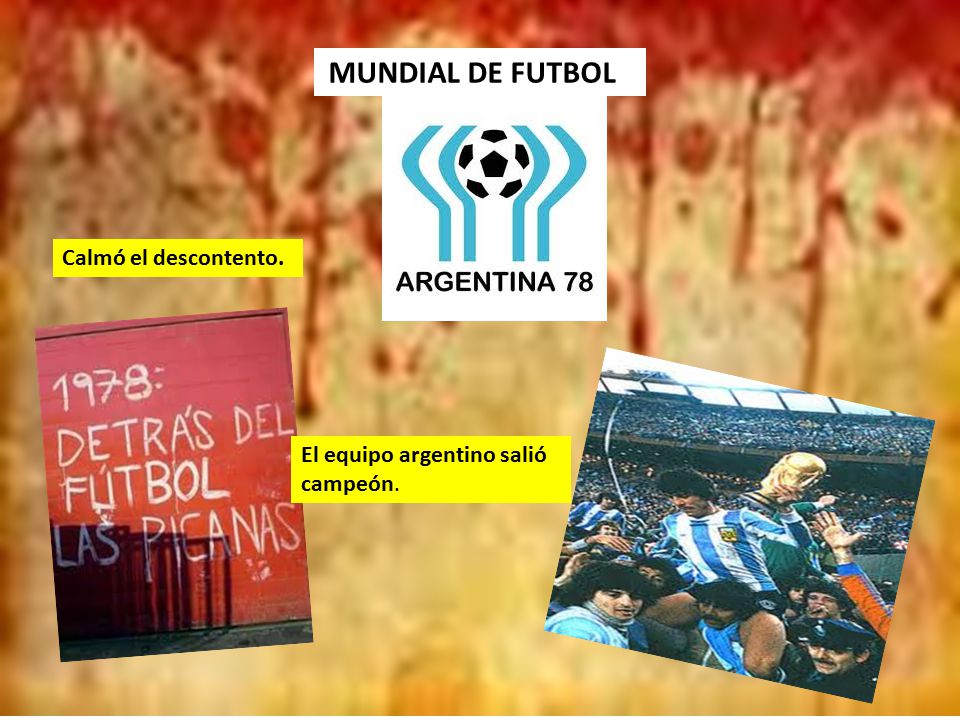 MUNDIAL DE FUTBOL Calmó el descontento. El equipo argentino salió campeón.