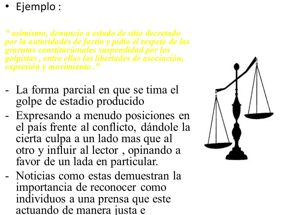 La forma parcial en que se tima el golpe de estadio producido