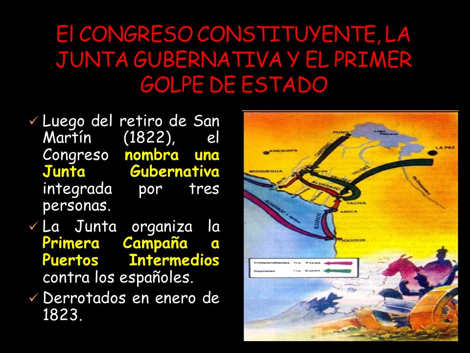 El CONGRESO CONSTITUYENTE, LA JUNTA GUBERNATIVA Y EL PRIMER GOLPE DE ESTADO