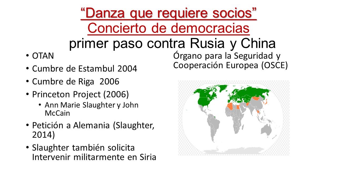 Danza que requiere socios Concierto de democracias primer paso contra Rusia y China