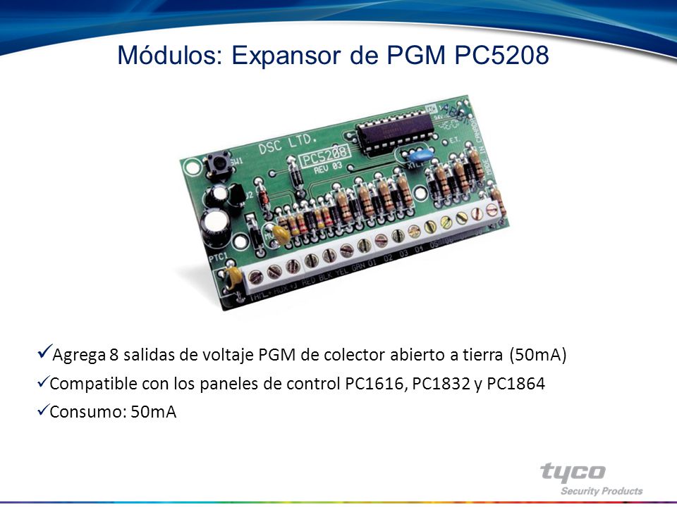 Módulos: Expansor de PGM PC5208