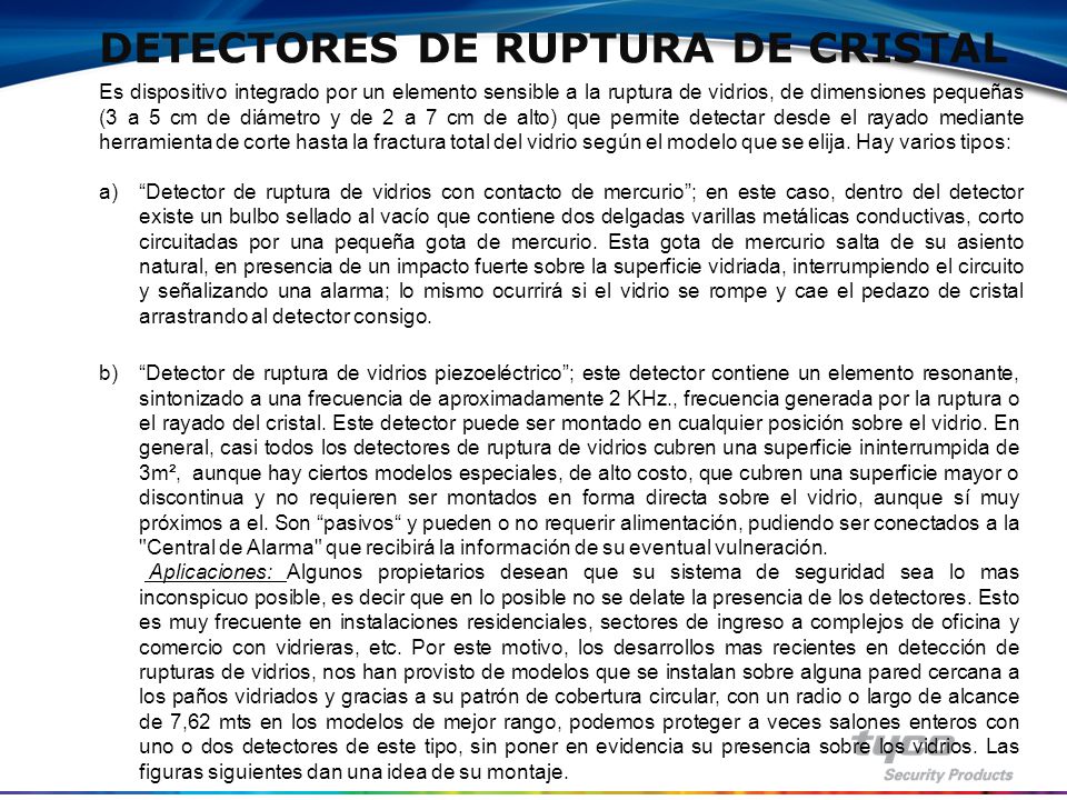 DETECTORES DE RUPTURA DE CRISTAL