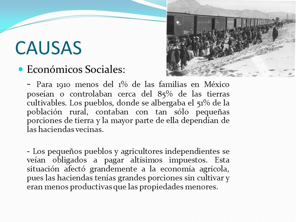 CAUSAS Económicos Sociales: