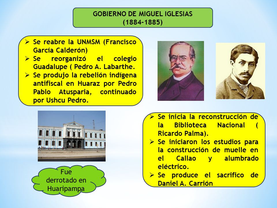 GOBIERNO DE MIGUEL IGLESIAS