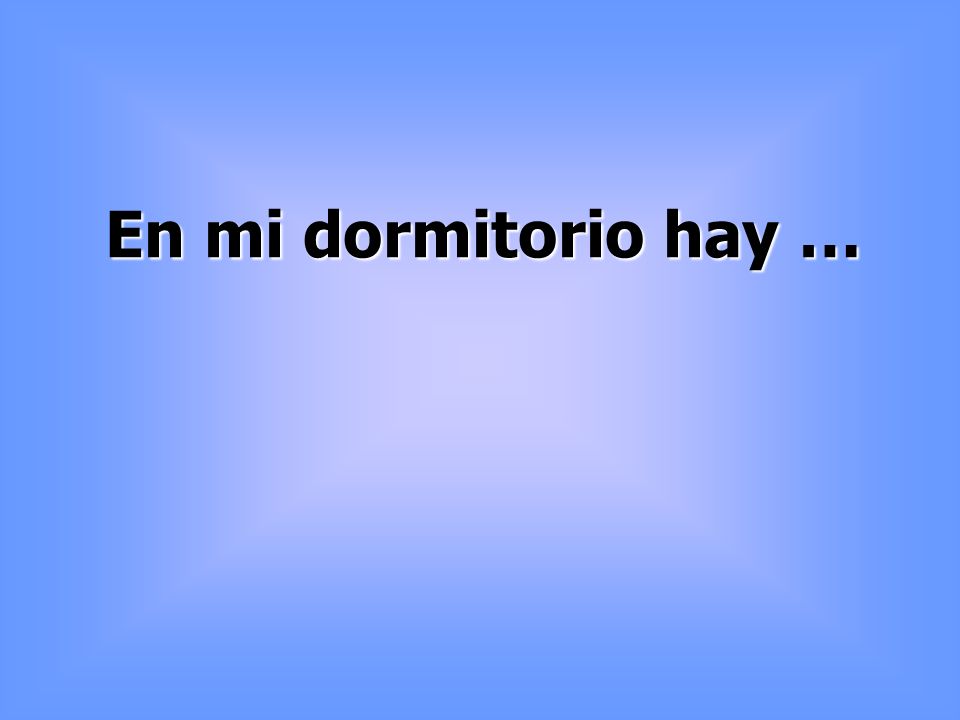 En mi dormitorio hay …