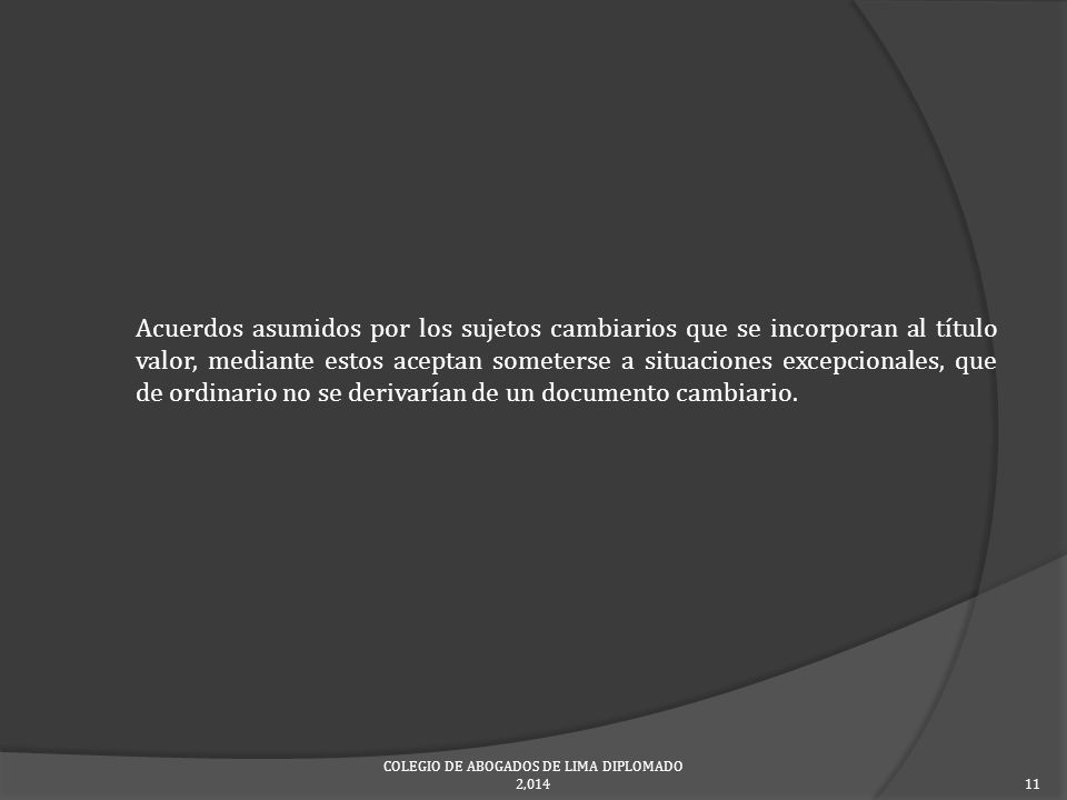 COLEGIO DE ABOGADOS DE LIMA DIPLOMADO 2,014