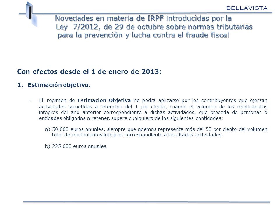 Novedades en materia de IRPF introducidas por la