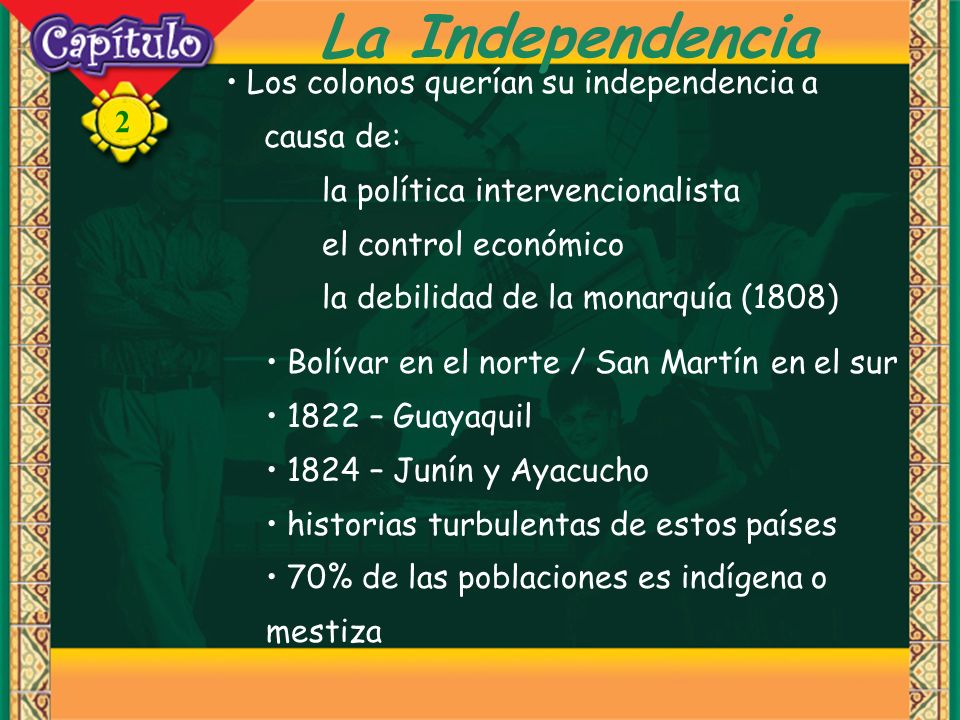 La Independencia Los colonos querían su independencia a causa de: