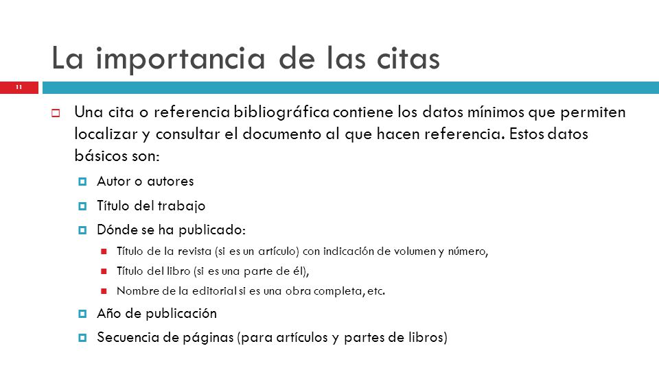 La importancia de las citas
