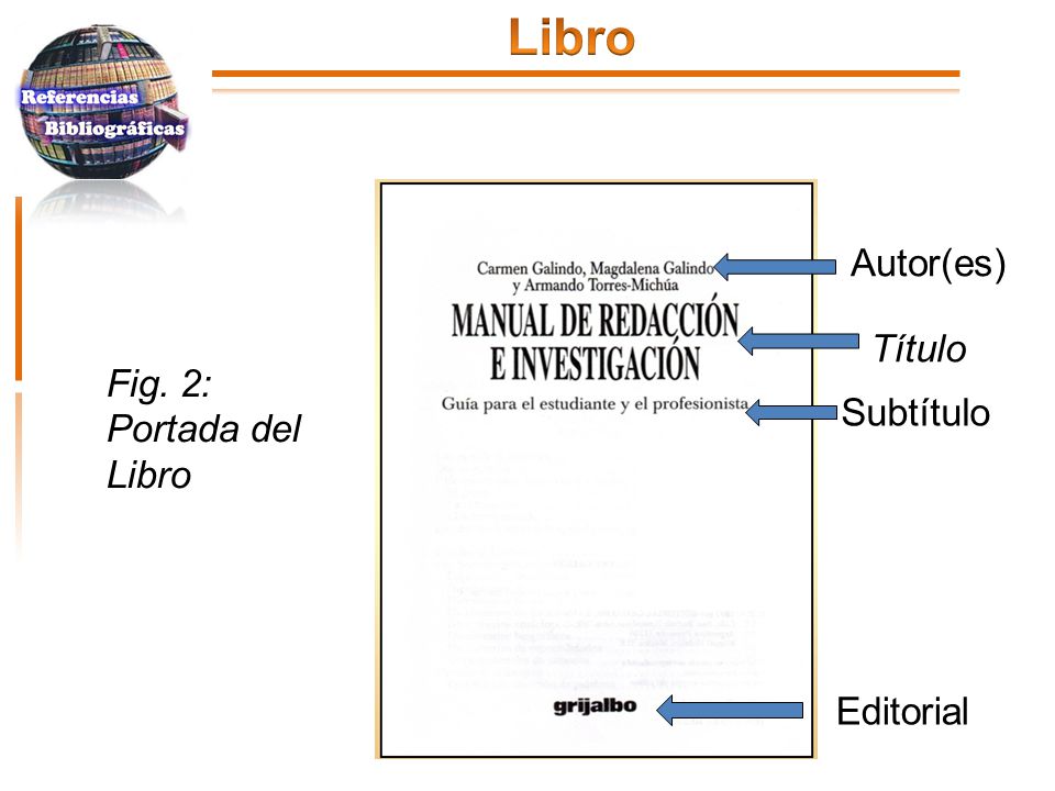Libro Autor(es) Título Fig. 2: Portada del Libro Subtítulo Editorial