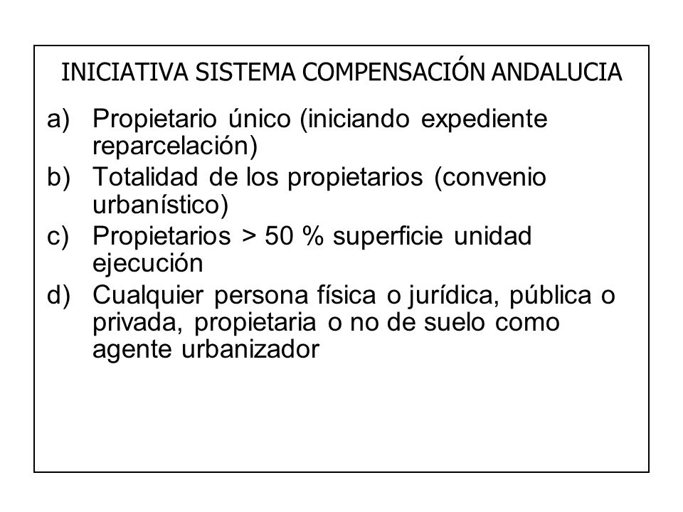 INICIATIVA SISTEMA COMPENSACIÓN ANDALUCIA