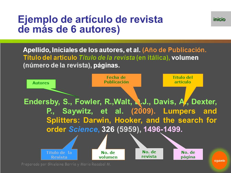 Ejemplo de artículo de revista de más de 6 autores)