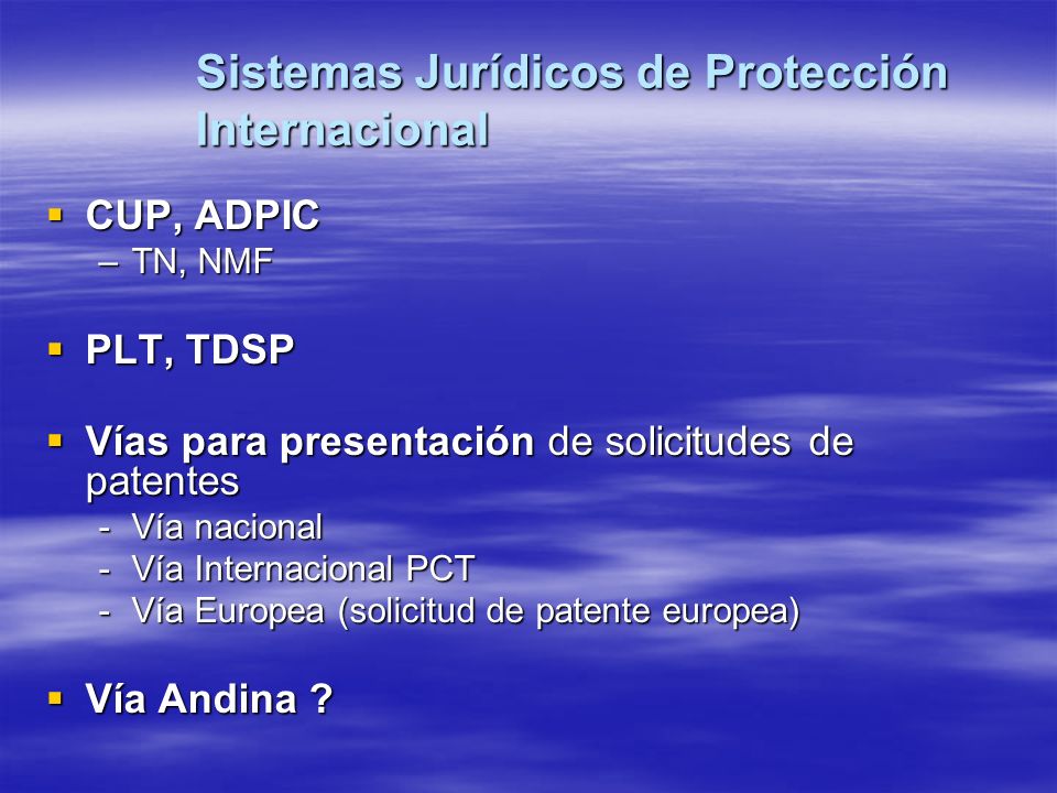 Sistemas Jurídicos de Protección Internacional