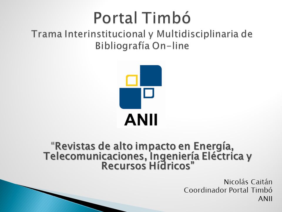 Portal Timbó Trama Interinstitucional y Multidisciplinaria de Bibliografía On-line