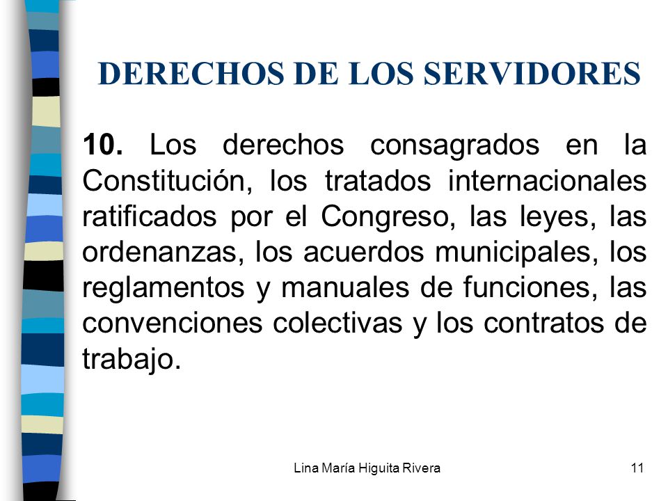 DERECHOS DE LOS SERVIDORES