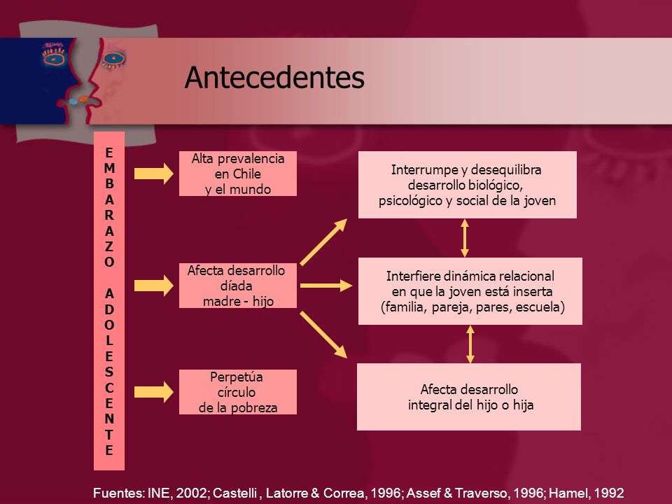 Antecedentes E M B A R Z O D L S C N T Alta prevalencia en Chile