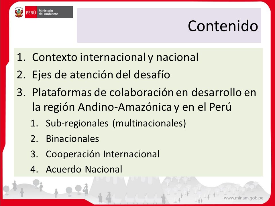 Contenido Contexto internacional y nacional