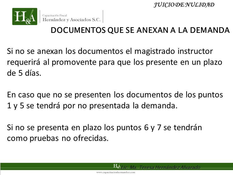 JUICIO DE NULIDAD DOCUMENTOS QUE SE ANEXAN A LA DEMANDA.