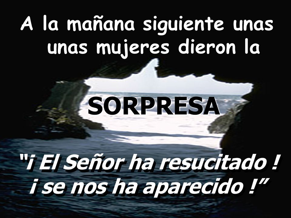 A la mañana siguiente unas ¡ El Señor ha resucitado !