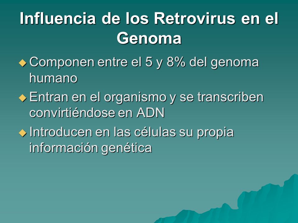Influencia de los Retrovirus en el Genoma
