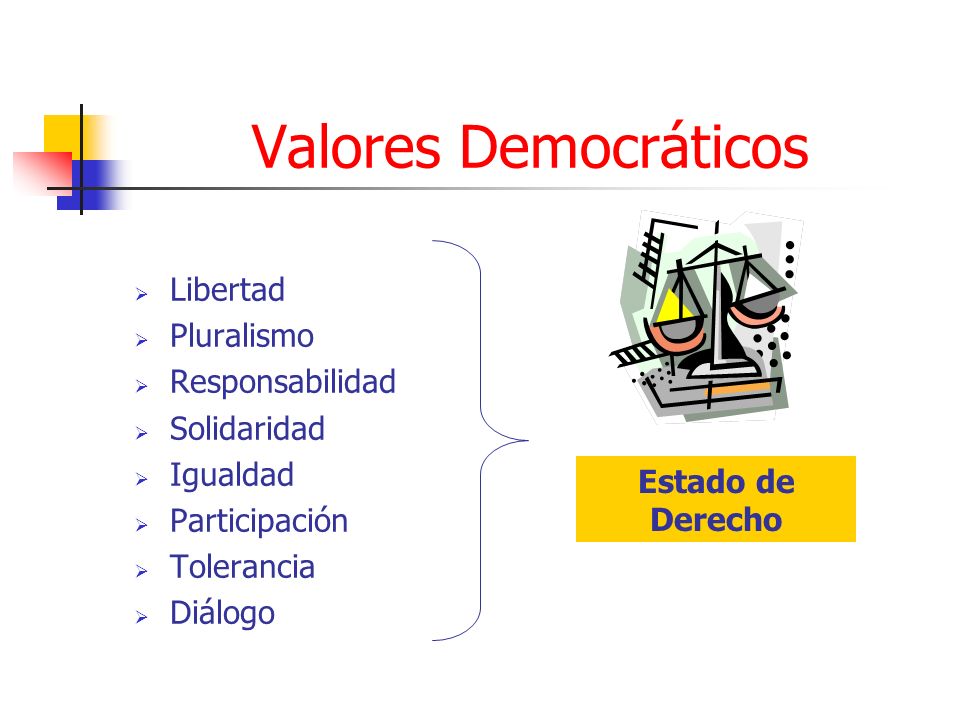 Valores Democráticos Libertad Pluralismo Responsabilidad Solidaridad