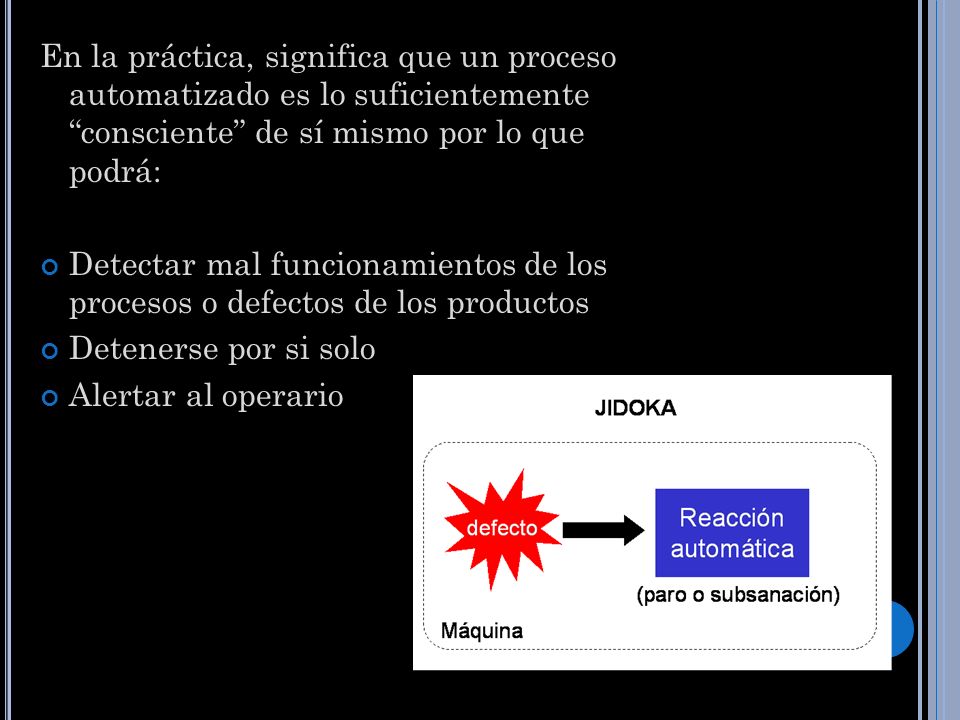 En la práctica, significa que un proceso automatizado es lo suficientemente consciente de sí mismo por lo que podrá: