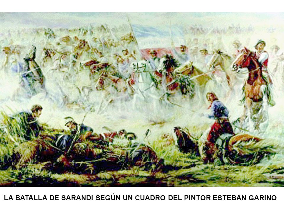 LA BATALLA DE SARANDI SEGÚN UN CUADRO DEL PINTOR ESTEBAN GARINO