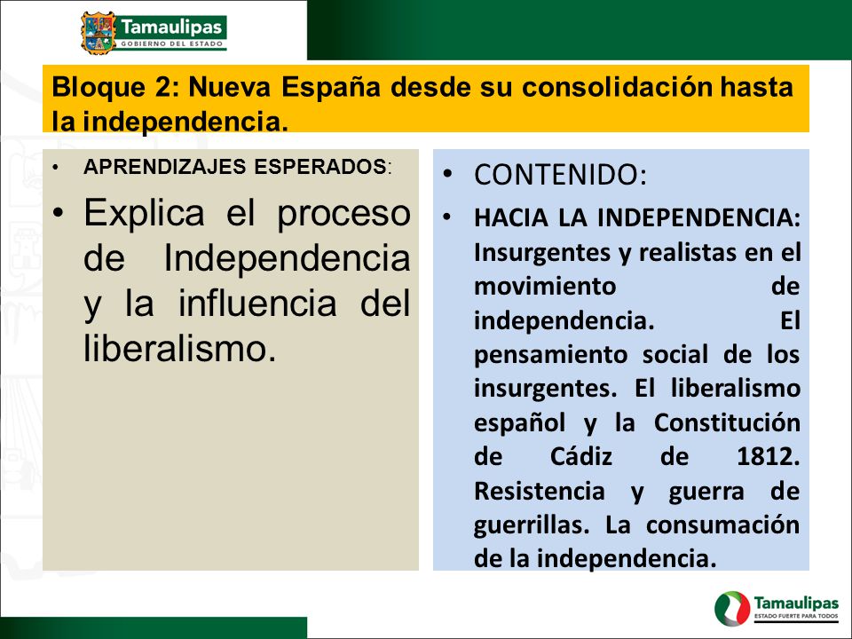 Bloque 2: Nueva España desde su consolidación hasta la independencia.