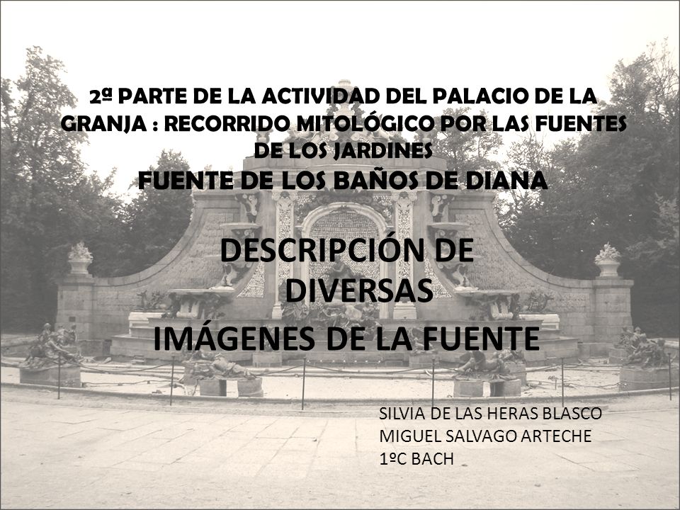DESCRIPCIÓN DE DIVERSAS IMÁGENES DE LA FUENTE