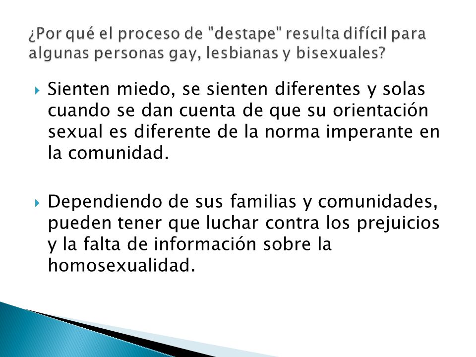 ¿Por qué el proceso de destape resulta difícil para algunas personas gay, lesbianas y bisexuales