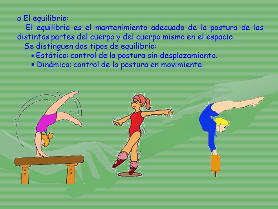 Se distinguen dos tipos de equilibrio: