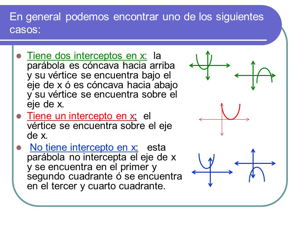 En general podemos encontrar uno de los siguientes casos: