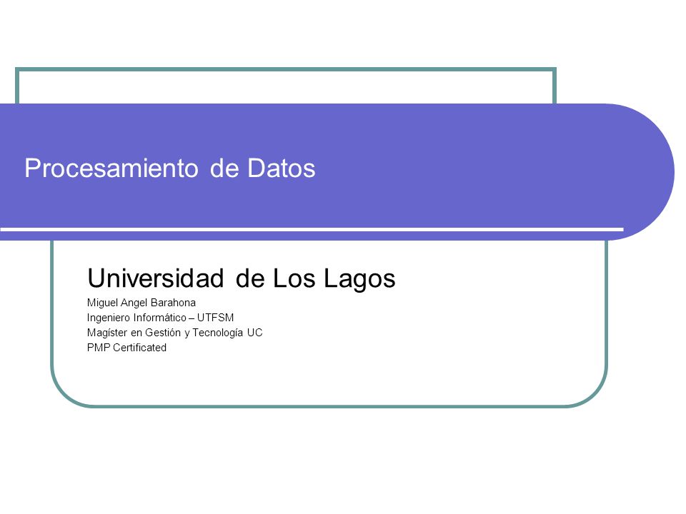 Procesamiento de Datos
