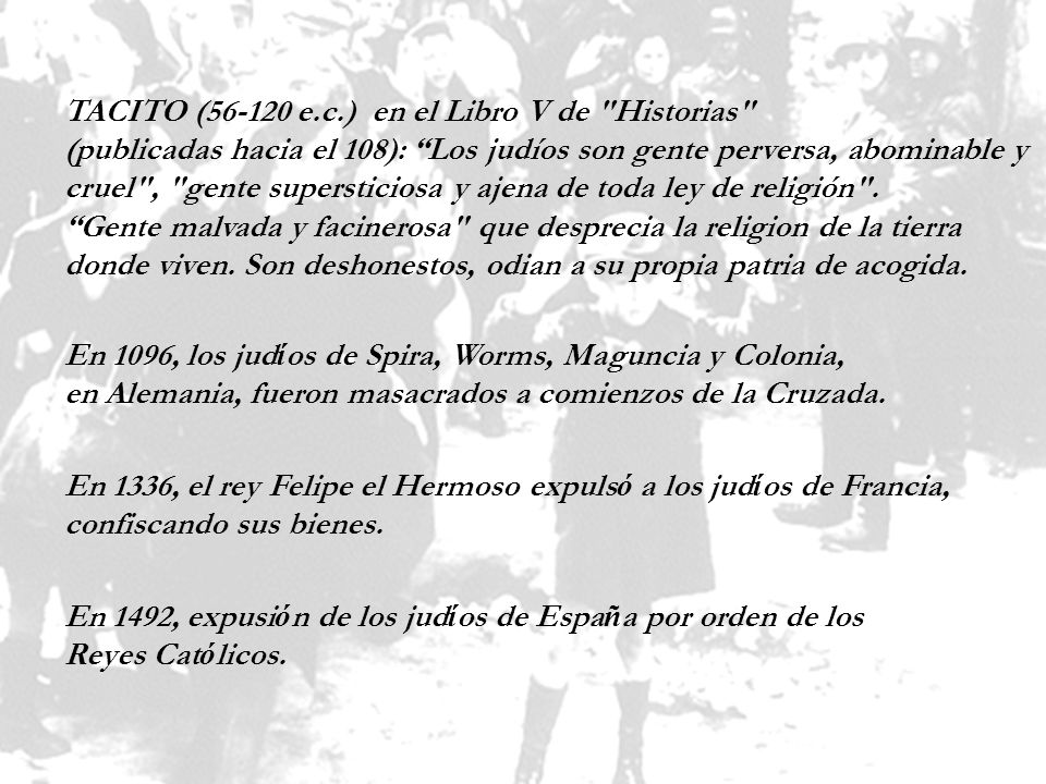 TACITO ( e.c.) en el Libro V de Historias