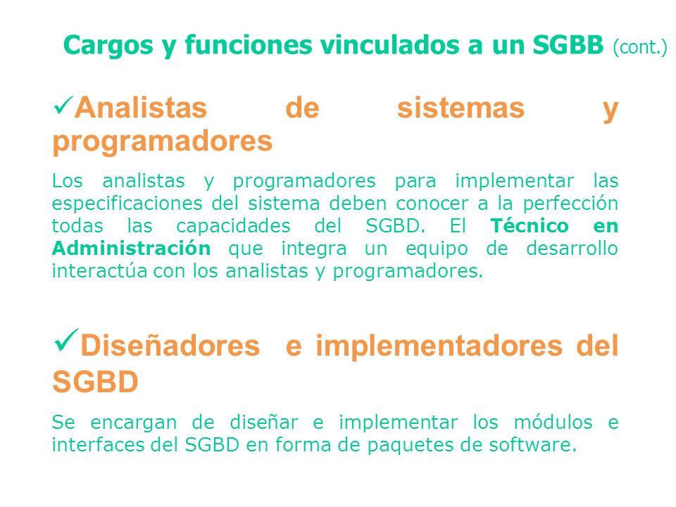 Analistas de sistemas y programadores